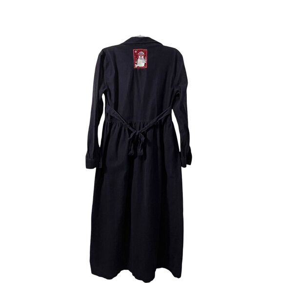 Christopher Banks Christmas Dress Womens SZ 6 Blue Corduroy Modest Shirt Dress - Picture 9 of 16
